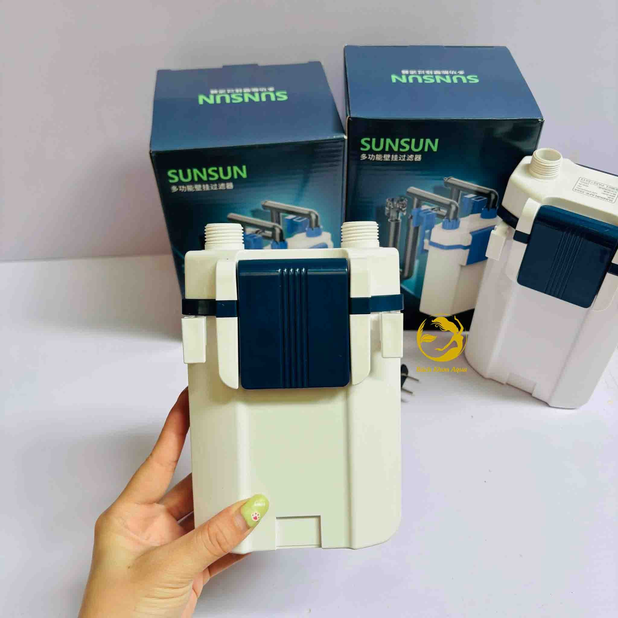 Máy lọc treo Sunsun AFB-300A / AFB-350A có lọc váng cho bể cá cảnh